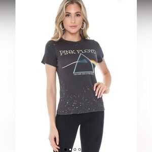 Chaser Pink Floyd Dark Side The Moon Distressed Burnout Rock Vintage T Shirt